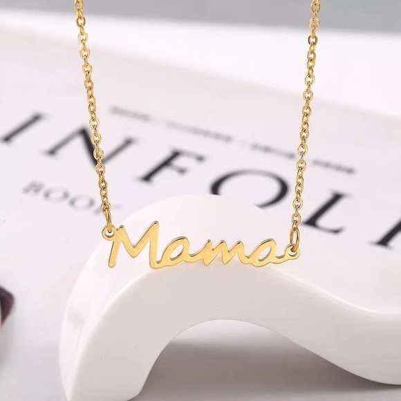 Mother’s Day Mama letter Charm with Chain Link gold silver & rose gold Bracelet - Picture 1 of 16